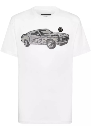 Philipp Plein Strass Cars Racing T-shirt - White