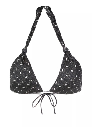 Clube Bossa Rings graphic-print bikini top - Black