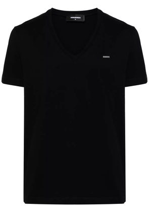 DSQUARED2 logo-plaque cotton T-shirt - Black