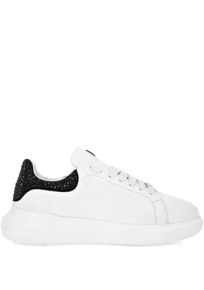 Philipp Plein Mix Strass crystal-embellished platform sneakers - White