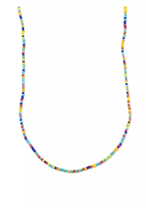 LUIS MORAIS 14kt yellow gold evil eye beaded necklace