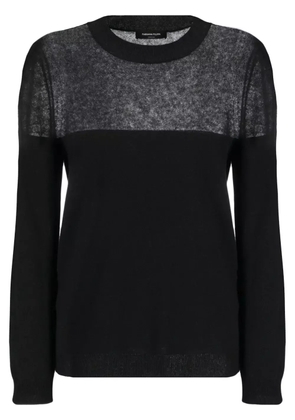 Fabiana Filippi crew-neck long-sleeve jumper - Black