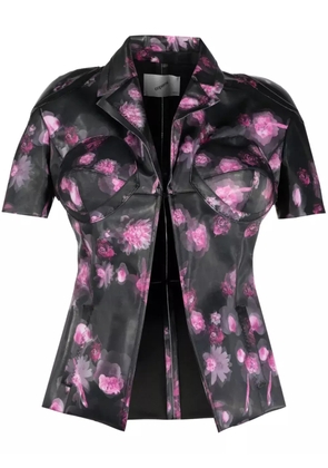 Coperni Holographic short-sleeved fitted jacket - Black