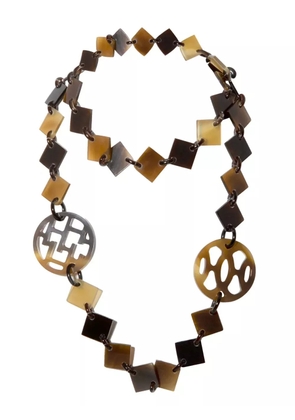 Hermès Pre-Owned Lena lacquered necklace - Brown
