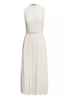 Ralph Lauren Collection pleated belted midi dress - Neutrals
