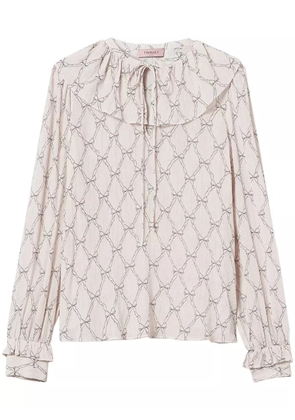 TWINSET graphic-print blouse - Neutrals