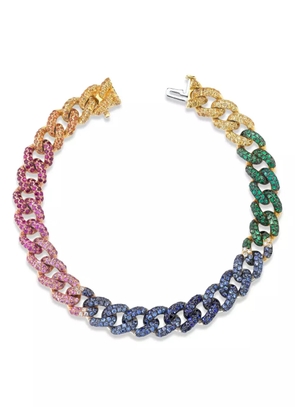 SHAY 18kt gold medium Rainbow diamond bracelet