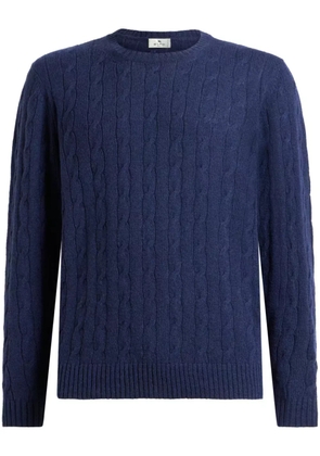 ETRO cable-knit cashmere sweater - Blue