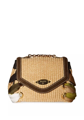 PUCCI Tressage logo-plaque bag - Neutrals