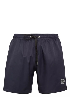 Philipp Plein logo-appliqué shorts - Blue