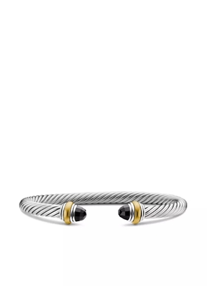 David Yurman 14kt yellow gold and sterling silver Classic Cable onyx bracelet (5mm)