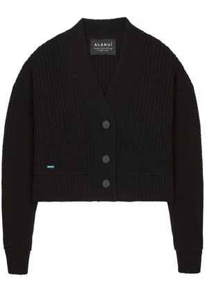 Alanui cashmere-cotton cardi-coat - Black