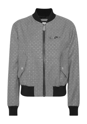 Philipp Plein cropped bomber jacket - Black