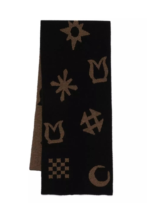 Nanushka jacquard scarf - Black