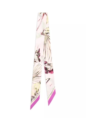 Genny abstract-pattern scarf - Pink