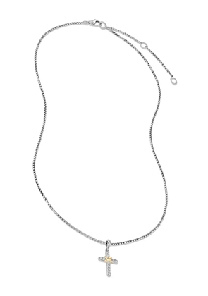 David Yurman sterling silver Petite Cross diamond necklace (20.8mm)