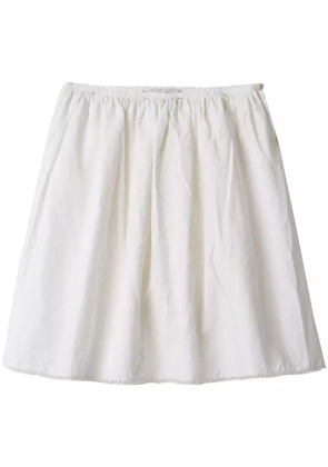 Miu Miu logo-print midi skirt - White