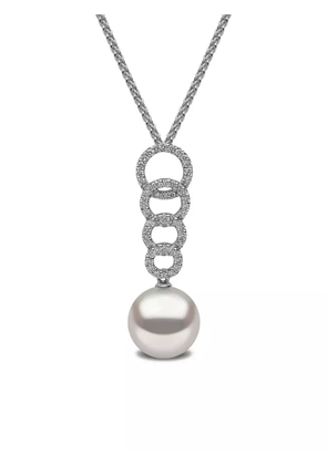 Yoko London 18kt white gold freshwater-pearl and diamond pendant - Silver