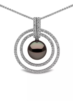 Yoko London 18K white gold freshwater-pearl and diamond pendant - Silver