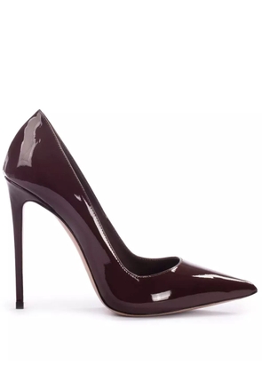 Le Silla Eva 120mm patent-leather pumps - Brown