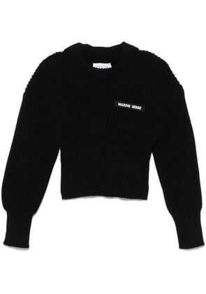 Marine Serre Half Cardigan knit sweater - Black