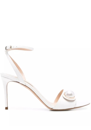 Casadei 90mm leather sandals - White