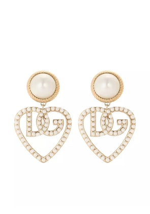 Dolce & Gabbana heart-pendant earrings - Gold