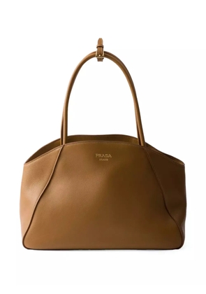 Prada logo-print tote bag - Brown