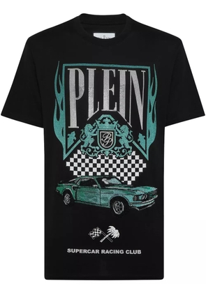 Philipp Plein Strass Flame Racing T-shirt - Black