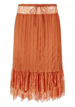 PINKO drawstring midi skirt - Brown