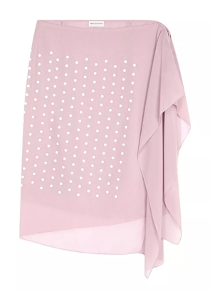 DRIES VAN NOTEN drape-detail skirt - Pink