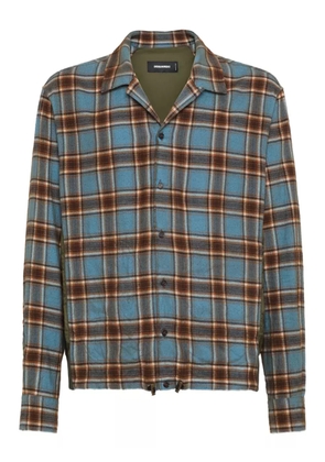 DSQUARED2 checked drawstring shirt - Blue