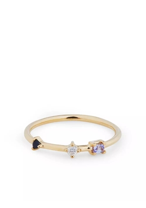 Otiumberg 9kt yellow gold Three Stone Bamboo diamond ring