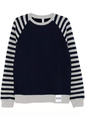 Moschino stripe detailing sweatshirt - Blue