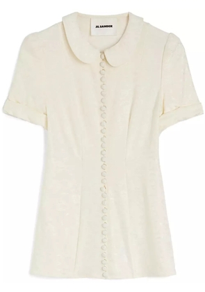 Jil Sander floral-jacquard shirt - White