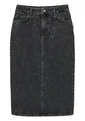 TWINSET crystal-embellished midi skirt - Black