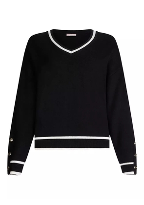 LIU JO contrasting-trim sweater - Black