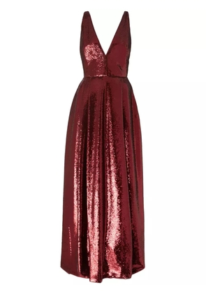 Genny sequin-embellished maxi dress - Red