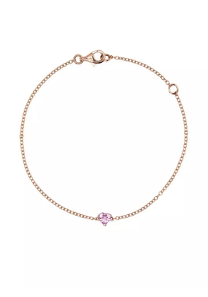 SHAY 18K rose gold baby heart pink sapphire bracelet