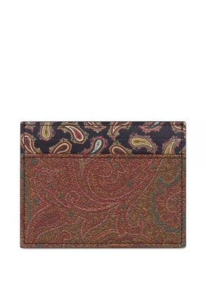 ETRO paisley card holder - Brown