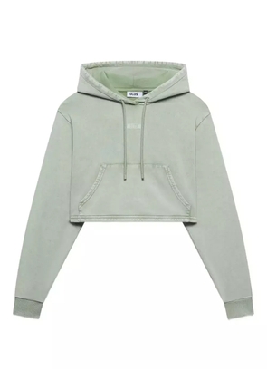 GCDS logo-tag hoodie - Green