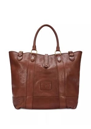 Polo Ralph Lauren Heritage textured leather tote bag - Brown