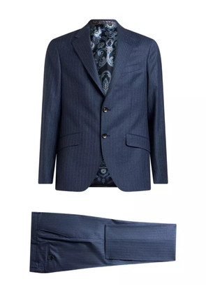 ETRO pinstripe wool suit - Blue