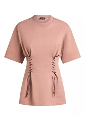 ETRO laced side T-shirt - Pink
