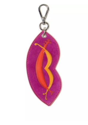 PUCCI lip-shaped suede airtag holder - Pink