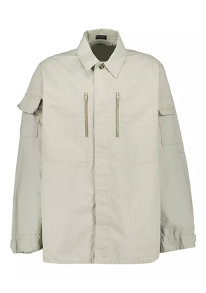 Balenciaga zip-pocket shirt jacket - Neutrals