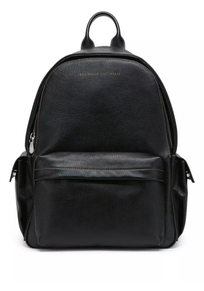 Brunello Cucinelli leather backpack - Black