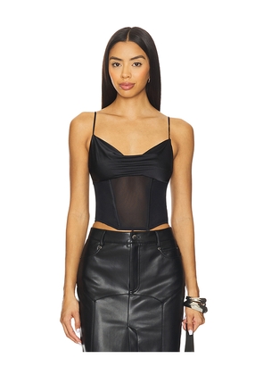fleur du mal Nora Corset Top in Black. Size L. Also in M, S, XS.