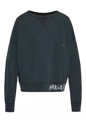 Maison Margiela logo-print sweatshirt - Blue
