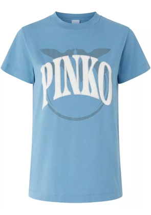 PINKO Logo and Birds T-shirt - Blue